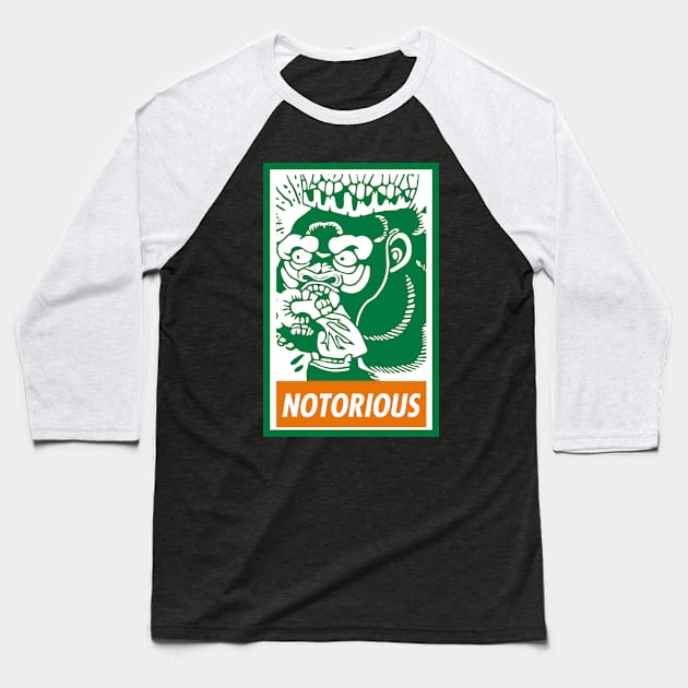 Notorious Irish Gorilla Baseball T-Shirt by dajabal